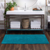 Boardwalk Bath Fiesta Teal Machine Tufted Cotton Area Rugs