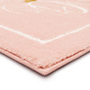 Knitted Bath Pink Machine Made Micro Denier Polyester Area Rugs