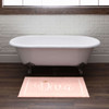 Knitted Bath Pink Machine Made Micro Denier Polyester Area Rugs