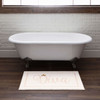 Glamour Bath White Machine Made Micro Denier Polyester Area Rugs