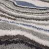 Knitted Bath Blue Fog Machine Made Micro Denier Polyester Area Rugs