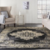 Nourison Grafix GRF14 Black Area Rugs