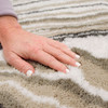 Knitted Bath Taupe Machine Made Micro Denier Polyester Area Rugs