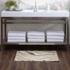Knitted Bath Taupe Machine Made Micro Denier Polyester Area Rugs