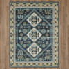 Whimsy Blue Machine Woven Polypropylene Area Rugs - PA304