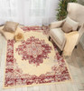 Nourison Grafix GRF14 Cream Red Area Rugs