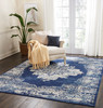 Nourison Grafix GRF14 Navy Blue Area Rugs