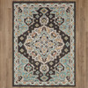 Whimsy Black Machine Woven Polypropylene Area Rugs