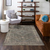 Reverb Grey Machine Woven Polyester Area Rugs