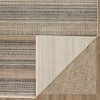 Reverb Cream Machine Woven Polyester Area Rugs - PA314