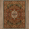 Heirloom Red Machine Woven Polyester Area Rugs - PA321
