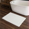 Quincy Bath Bright White Machine Made Polyester Area Rugs