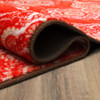Prismatic Crimson Machine Tufted Polyester Area Rugs - Z0085