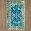 Prismatic Teal Machine Tufted Polyester Area Rugs - Z0118