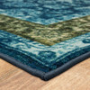 Prismatic Teal Machine Tufted Polyester Area Rugs - Z0118