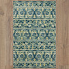 Prismatic Blue Machine Tufted Polyester Area Rugs - Z0600
