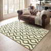 Prismatic Cream Machine Tufted Polyester Area Rugs - Z0628