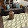 Prismatic Cream Machine Tufted Polyester Area Rugs - Z0640