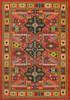 Carousel Red Machine Tufted Polyester Area Rugs