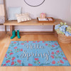 Prismatic Blue Machine Tufted Polyester Area Rugs - ZW012