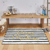 Prismatic Black/white Machine Tufted Polyester Area Rugs - ZW034