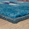 Prismatic Blue Machine Tufted Polyester Area Rugs - ZW089