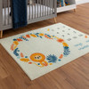Prismatic Lion Machine Tufted Polyester Area Rug - 3' 9" X 5' Rectangle