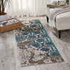 Nourison Karma KRM05 Ivory Blue Area Rugs