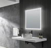 ANZZI Mars 32 In. X 30 In. Frameless Rectangular Led Bathroom Mirror With Defogger In Silver - BA-LMDFX008AL
