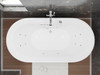 ANZZI Sofi 5.6 Ft. Center Drain Whirlpool And Air Bath Tub In White - FT-AZ201