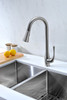 ANZZI Singer Series Single-handle Pull-down Sprayer Kitchen Faucet In Brushed Nickel - KF-AZ042