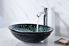 ANZZI Patuvendi Series Deco-glass Vessel Sink In Lustrous Black - LS-AZ8098
