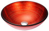 ANZZI Oau Series Deco-glass Vessel Sink In Lustrous Red - LS-AZ8108