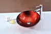 ANZZI Oau Series Deco-glass Vessel Sink In Lustrous Red - LS-AZ8108