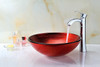 ANZZI Oau Series Deco-glass Vessel Sink In Lustrous Red - LS-AZ8108