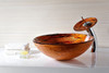 ANZZI Komaru Series Vessel Sink In Brown With Pop-up Drain And Matching Faucet In Lustrous Brown - LS-AZ8111
