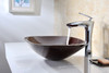 ANZZI Vonu Series Deco-glass Vessel Sink In Rich Timber - LS-AZ8114