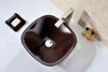 ANZZI Vonu Series Deco-glass Vessel Sink In Rich Timber - LS-AZ8114