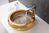 ANZZI Levi Series Vessel Sink In Smoothed Gold - LS-AZ8201