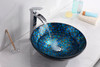 ANZZI Chipasi Series Vessel Sink In Blue/gold Mosaic - LS-AZ8210