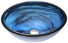 ANZZI Thalu Series Deco-glass Vessel Sink In Sapphire Wisp - N48