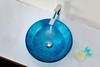 ANZZI Tereali Series Deco-glass Vessel Sink In Blue Ice - S120