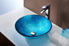 ANZZI Tereali Series Deco-glass Vessel Sink In Blue Ice - S120