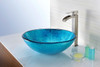 ANZZI Tereali Series Deco-glass Vessel Sink In Blue Ice - S120