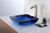 ANZZI Kuku Series Deco-glass Vessel Sink In Blazing Blue - S128