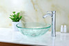 ANZZI Kolokiki Series Vessel Sink With Pop-up Drain In Crystal Clear Floral - S214