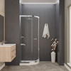 ANZZI Mare 35 In. X 76 In. Framed Shower Enclosure With Tsunami Guard In Polished Chrome - SD-AZ050-01CH
