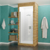 ANZZI Lancer 23 In. X 72 In. Semi-frameless Shower Door With Tsunami Guard In Brushed Nickel - SD-AZ051-01BN