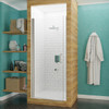 ANZZI Lancer 29 In. X 72 In. Semi-frameless Shower Door With Tsunami Guard In Brushed Nickel - SD-AZ051-02BN