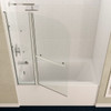 ANZZI Galleon 48 In. X 58 In. Frameless Tub Door With Tsunami Guard In Brushed Nickel - SD-AZ054-01BN